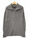 【中古】SHOOP シュープ ウール カシミヤ ビッグカラー ダブルジップ ニット M GRAY(グレー) 秋冬 メンズ 【ベクトル 古着】 250719