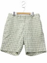【中古】アーノルドパーマー Arnold Palmer ジップフライ チェック柄 ショートパンツ ショーツ GREEN × BEIGE グリーン × ベージュ メンズ 【ベクトル 古着】 250802