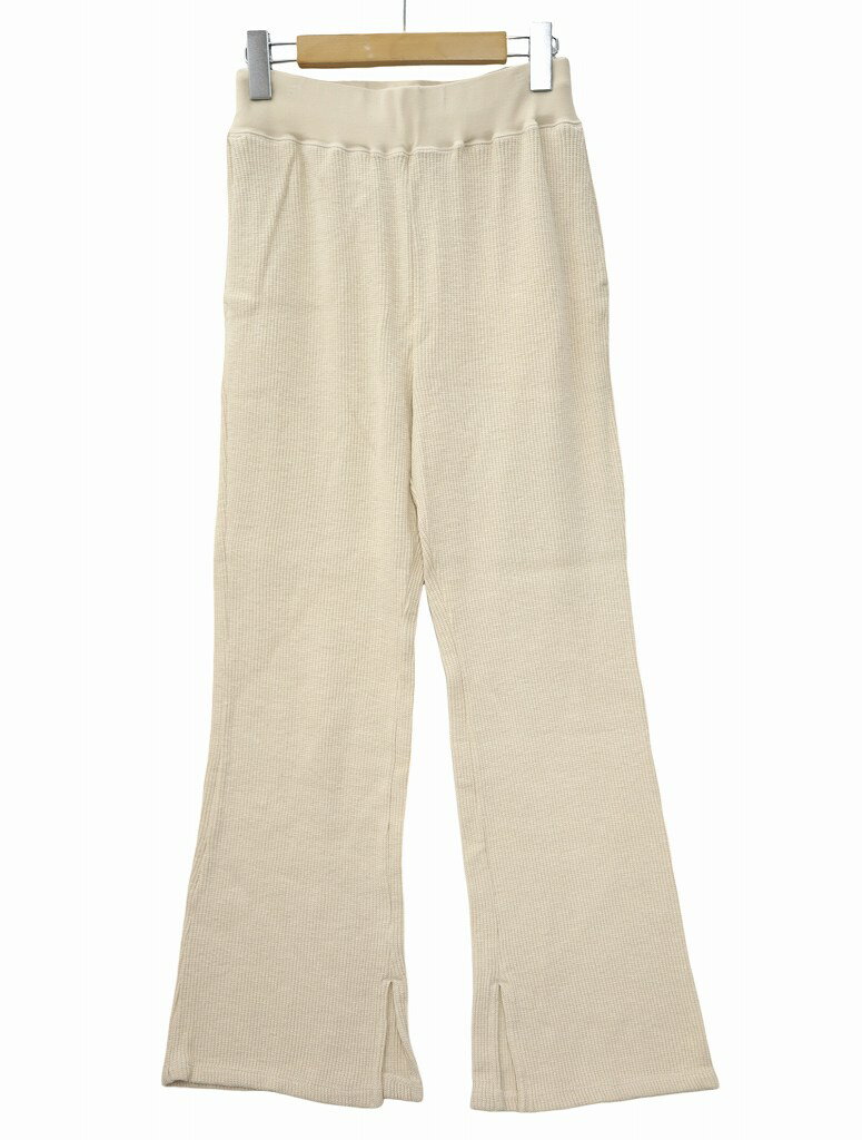 【中古】アメリカーナ AMERICANA ワッフル イージー フレアパンツ S IVORY(アイボリー) 秋冬 レディース 【ベクトル 古着】 250809