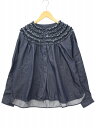 【中古】Rosy Monster ロージーモンスター ミニフリル デニム ブラウス F INDIGO(インディゴ) 春秋 レディース 【ベクトル 古着】 250905