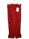 【中古】ワイズ Y's CREPE de CHINE CUFFED HEM CARGO PANTS クレープデシン ロールアップ カーゴパンツ 02(S) RE...