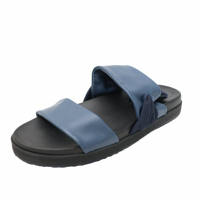 【中古】スピングルムーブ SPINGLE MOVE × la gomma 26.5cm レザー ストラップサンダル カジュアルシューズ L NAVY ネイビー SPM-1707 メンズ 【ベクトル 古着】 250918