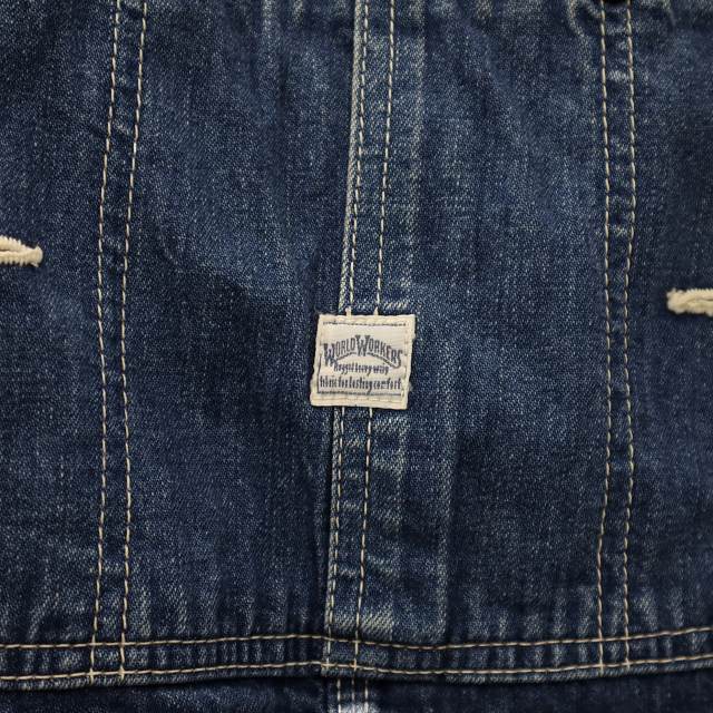 【中古】ワールドワーカーズ WORLD WORKERS ストレート デニム オーバーオール サロペット INDIGO インディゴ C-OY-3513 メンズ 【ベクトル 古着】 251030