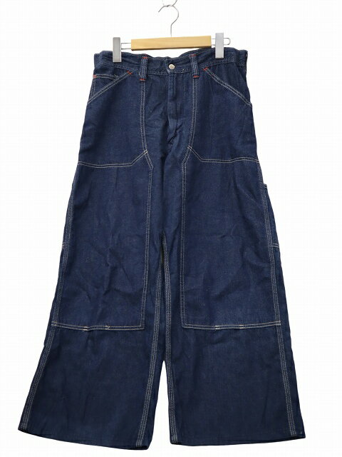 【中古】エドウィン EDWIN ONE O ONE ジップフライ ストレート ダブルニー デニムパンツ ジーンズ 31/34 INDIGO インディゴ 1012 メンズ 【ベクトル 古着】 251110