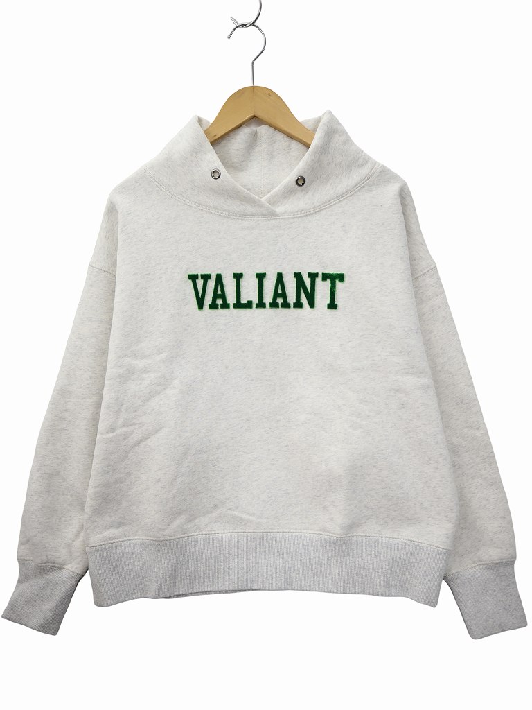 【中古】パシオーネ PASSIONE ローブ VALIANT ロゴ フロッキー スウェット 38(M) LIGHTGRAY(ライトグレー) 秋冬 レディース 【ベクトル 古着】 251208