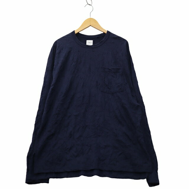 Rakuten - 【中古】ネーム Name. OVERSIZED L/S POCKET TEE オーバーサイズ 長袖 ポケット シワ加工 Tシャツ 0 NAVY ネイビー NMCU-18SS-005 メンズ 【ベクトル 古着】 260421