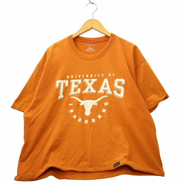 Rakuten - 【中古】ジャンスポーツ JANSPORT TEXAS プリント クルーネック 半袖 Tシャツ XL ORANGE オレンジ メンズ 【ベクトル 古着】 260421