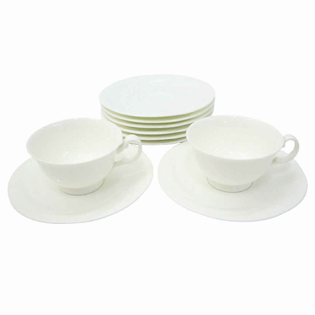 Rakuten - 【中古】Noritake ノリタケ ENSEMBLE WHITE アンサンブルホワイト カップ＆ソーサー 2客 / ソーサー 6枚 10点セット WHITE(ホワイト) その他 【ベクトル 古着】 260424