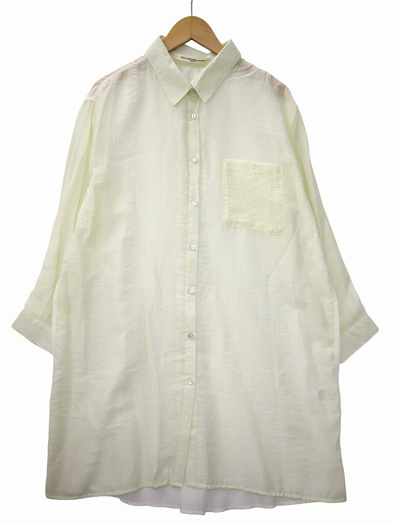 Rakuten - 【中古】ガリャルダガランテ GALLARDAGALANTE シアー ロング シャツ F CREAM(クリーム) 春夏 レディース 【ベクトル 古着】 260430