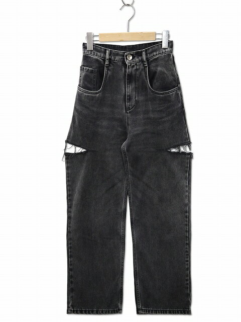 Rakuten - 【中古】メゾンマルジェラ 1 Maison Margiela 1 スラッシュディテール カットアウト ジーンズ デニムパンツ 36(XS) WASH BLACK(ウォッシュブラック) レディース 【ベクトル 古着】 260608
