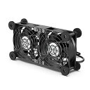 ELUTENG USBファン 8cm 2連 冷却ファン 緩衝パッド付き 静音 扇風機 横置き可 3段階風量調節 PCファン 強力 長持ち玉軸受 冷却クーラー 薄型 送風機 長寿命 5V ダブル 2750RPM × 2 小型 PC/PS5 / PS4 /