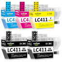 番号区別は不要 LC411 LC411-4PK ブラザー 用 インク LC411 互換インク DCP-J528N DCP-J526N DCP-J926N DCP-J1800N DCP-J928N DCP-J914N DCP-J528N MFC-J905N MFC-J739DN LC411BK LC411C LC411M LC411Y 4色セット + 黒 1本