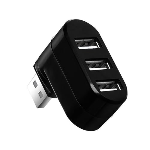 TRkin USBハブ3ポートUSB 3.0+USB 2.0コンボハブ回転可能なusbハブポート拡張高速ハブ軽量コンパクトで持ち運びに便利（ブラック）