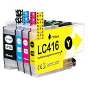 Aseker互換LC416 LC416-4PKインク標準容量ブラザー用LC416 XL 4色カラー対応Brother DCP-J4140N MFC-J4440N MFC-J4540N MFC-J4940DNプリンタLC416BK LC416C LC416M LC416Y 全色颜料(2)