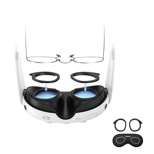 AMVR Quest 3に対応レンズ保護セット、レンズスクラッチ防止リング VRレンズ保護カバー 近視メガネ保護フレーム 傷・汚れ防止 AMVR Quest 3に対応レンズ保護セット、レンズスクラッチ防止リング VRレンズ保護カバー 近視メガネ保護フレーム 傷・汚れ防止