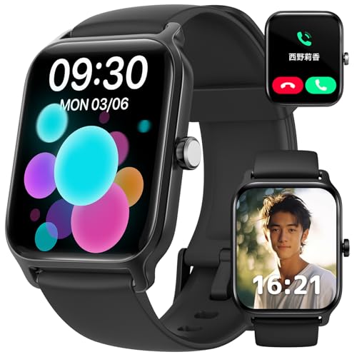 Yoever スマートウォッチ 2024最新 Bluetooth通話付き iPhone対応&アンドロイド対応 1.8インチ大画面 Smart Watch Alexa音声 歩数計 活動量計 Line/Twitter/Eメール/着信＆メッセージ通知 100種類以上運動モード 万歩計 消費カロリー 100種以上文字盤