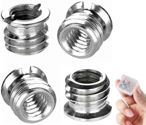 カメラ ネジ 1/4-3/8 径 変換 アダプター 連結ネジ 一脚 三脚 雲台 ボールヘッド スタンド 3/8"オス - ..