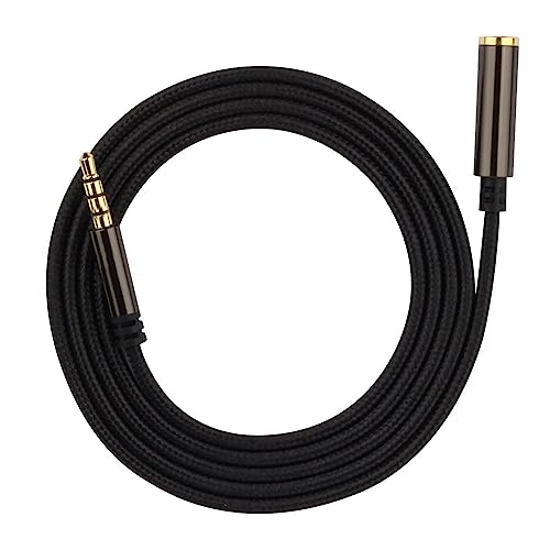 LOYELEY ヘッドホン延長コード 2m 標準3.5mm ナイロン編み オーディオ延長ケーブル ステレオミニプラグ 四極のみ対応 ヘッドセット スピーカー Android用