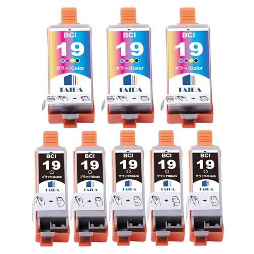 BCI-19 Canon用 互換インク BCI-19BK BCI-19CLR 互換インクカートリッジ (8パック 5ブラック 3カラー) キャノン用 対応機種:TR153 PLXUS iP100 iP110 MINI260 MINI360 TAIDA製 BCI-19 Canon用 互換インク BCI-19BK BCI-19CLR 互換インクカートリッジ (8パック 5ブラック 3カラー) キャノン用 対応機種:TR153 PLXUS iP100 iP110 MINI260 MINI360 TAIDA製