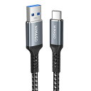 NIMASO USB Type C ケーブル USB-C & USB-A 3.0 タイプC ケーブル iPhone16/15シリーズ対応 Xperia/Galaxy/LG/iPad Pro/MacBook その他 Android 等 USB-C機種対応 テレワーク リモート 在宅勤務 1m NCA21G270(2)