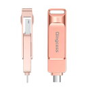 アプリ不要•Phone端子•type-c•USB一体128GB(1個) スマホ/iphone用写真保存 usb iphone対応 データ保存 バックアップ タイプc 外付け usbメモリ microアダプター 全phone/全pad/Android/PC使えるusbメモリ(2)