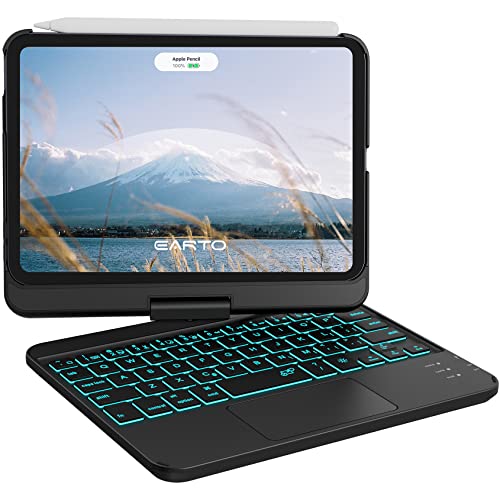 Earto for ipad mini6/7 キーボード付きケース [第6/7世代8.3インチ 対応] 充電式 ipad mini キーボード ケース ipad用保護ケース bluetooth キーボード付きケース 持ち運び オートスリープ機能 傷つけ防止ipad mini第6/7世代 用キーボード