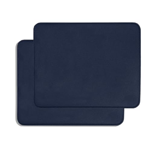 二枚セットLIANGKEBAO マウスパッド ディープブルー1枚×ディープブルー1枚 210×250×1mm 耐久性良い おしゃれ 滑り止め レーザー 水洗い (ディープブルー)