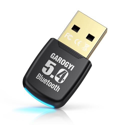 GAROGYI Bluetooth 5.4 USB アダプター 低遅延 無線 省電力 apt-X EDR/LE対応 Windows 11/10/8.1/8/7対応 Ver5.4 Pro Mini Bluetooth5.4アダプタ PC用 無線 Windows 11/10/8.1プラグ＆プレイ
