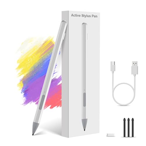 Surface用タッチペン 4096段階筆圧 パームリジェクション機能 磁気吸着 傾き検知対応 消しゴム 右クリ..
