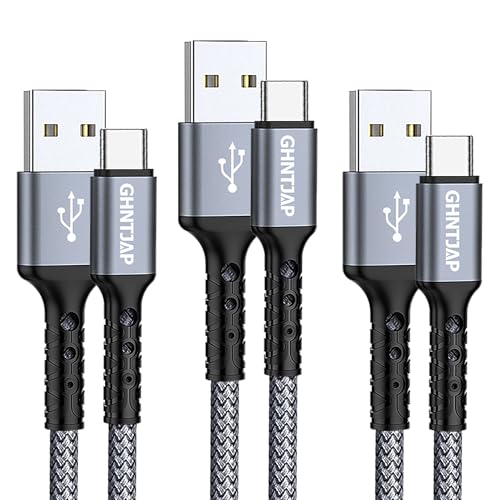 GHNTJAP USB Type C ケーブル 1M 3本セット USB A to USB C ケーブル 3A急速充電 QC3.0/2.0対応 iPhone..