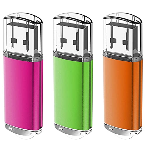 EASTBULL USBメモリ 4GB 3個セット フラッシュメモリー USB2.0 フラッシュドライブ キャップ式 防塵性能優れ ストラップ付き LEDライト...