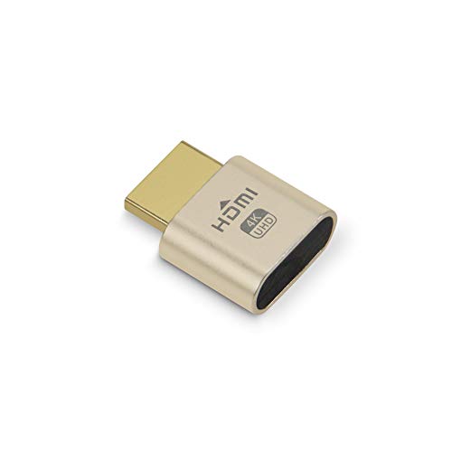 樂天商城 - Rongdeson HDMI ダミープラグ 仮想ディスプレイ 4K @ 60Hz DDC EDID エミュレーター コネクタ、1920x1080 ～ 4096x2160 をサポート - 1 個 ゴールド