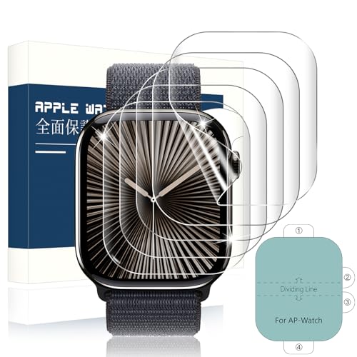 PRODELI For Apple Watch Series 10 46mm 用 フィルム TPU素材 衝撃吸収 取扱簡単 気泡レス キズ修復 高透過率 柔らかい 隅浮き防止 アップルウォッチ Series 第10世代 液晶保護フィルム5枚入り PRODELI For Apple Watch Series 10 46mm 用 フィルム TPU素材 衝撃吸収 取扱簡単 気泡レス キズ修復 高透過率 柔らかい 隅浮き防止 アップルウォッチ Series 第10世代 液晶保護フィルム5枚入り