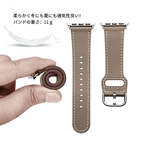 LOVLEOP アップルウォッチ バンド レザー コンパチブル Apple Watch バンド レディース 本革 40mm 41mm 38mm 44mm 45mm 46mm 49mm 42mm 交換ベルト iWatch Ultra2 Ultra SE SE2 Series 10 9 8 7 6 5 4 3 2 1 柔らかいベルト 男女兼用