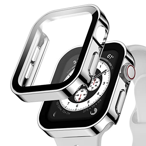 Singiuzoo Apple Watch 用 防水ケース 45mm 44mm 41mm 40mm アップルウォッチ ケース 3D直角エッジデザイン 保護 アップルウォッチ Series 6/SE/5/4 カバー ガラスフィルム 一体型 高透過率 硬度9H 一体型 光沢 軽量 全面保護 頑丈 耐衝撃(2)