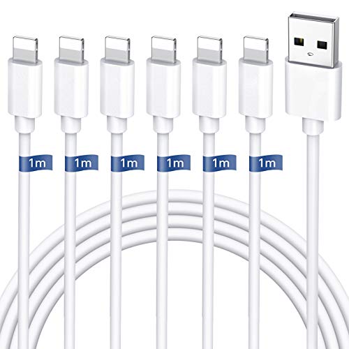 iphone 充電ケーブル 純正 1M ライトニングケーブル 急速(6本セット1M*6)iphone 充電コード iphoneケーブル アイホン充電ケーブル l...