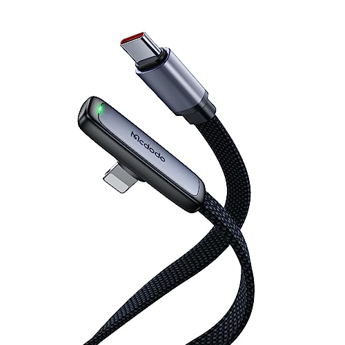 Mcdodo Type-C ライトニングケーブル 1.2m 36W PD急速充電 極薄L字型 i-Phoneケーブル MSC充電技術搭載..