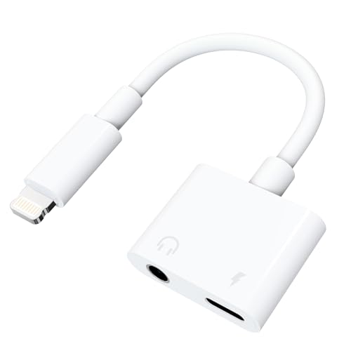MFi認証済 iPhone イヤホンジャック IOS17対応 iPhone イヤホン 変換 2IN1 充電 音楽を聴く iPhone 変換アダプタ 内臓チップ 3.5MMイヤホンジャック ライトニング イヤホン 交換 iPhone14/13/SE/12/11/XS MAX/XS/X/8/8plus/7/7plus適用のサムネイル