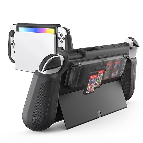 KIWIHOME Switch OLED用 ケース スイッチ OLED用 カバー 有機EL用 ケース ドキング可能 TPU グリップ ゲームカード付き クリア 保護ケース PC材質 人間工学 全面保護 耐衝撃 着脱簡単 特許取得設計 Switch用 アクセサリー 一体型 握りやすい KIWIHOME Switch OLED用 ケース スイッチ OLED用 カバー 有機EL用 ケース ドキング可能 TPU グリップ ゲームカード付き クリア 保護ケース PC材質 人間工学 全面保護 耐衝撃 着脱簡単 特許取得設計 Switch用 アクセサリー 一体型 握りやすい