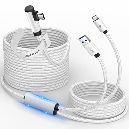 JSAUX リンクケーブル 5M 充電対応 Meta Quest 3S/Quest3/2/Proアクセサリー再生中の充電USB 3.0高速データ Oculus 3S/3/2/Pro、Pico 4、PC VR、Steam VRに対応