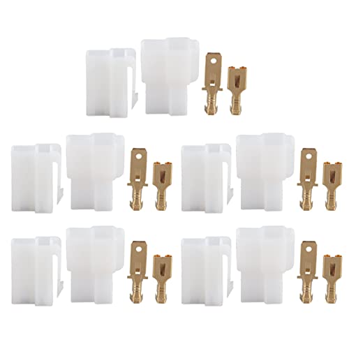 車用電源コードコネクター オーディオ端子電源プラグ Tタップワイヤーコネクター ABS＋銅素材 5組セッ..