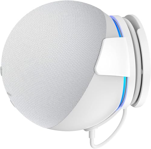 SPORTLINK Dot 5 壁掛けホルダー Home mini スマート マウント Dot 第五世代 けホルダー Dot 5 コード収納 スタンド カバースピーカー スタンド マウント 保護ホルダー (ホウイト)