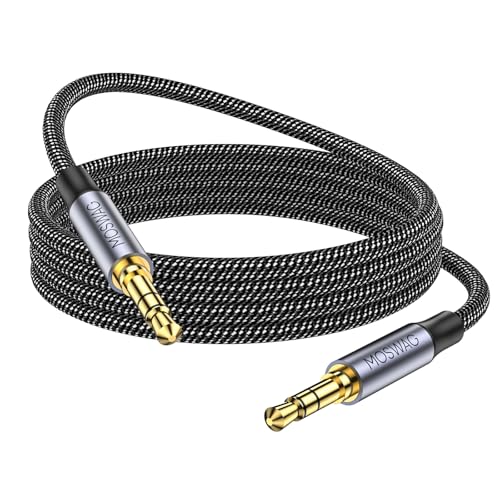 MOSWAG オーディオケーブル1メートル(1m) 3.5mm aux ケーブル 3.5mmオーディオケーブル ヘッドホンケーブル オス-オス ステレオミニプラグ ハイレゾ音質
