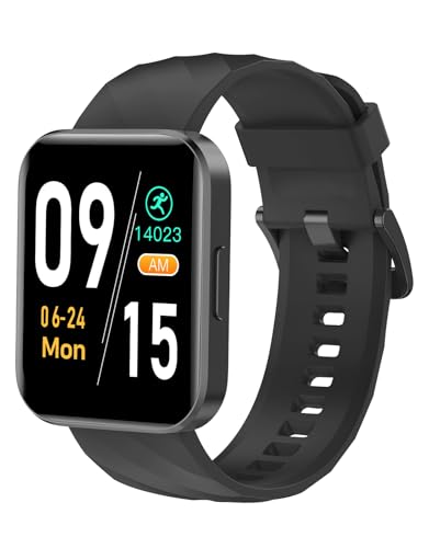 Cloudpoem スマートウォッチ iPhone アンドロイド 対応 通話機能付き 1.85インチ画面 腕時計 歩数計 Smart Watch 着信電話通知 IP68防水 アラーム タイマー ストップウォッチ 天気予報 100+種類運動モード 技適認証取得済2024新登場 (ブラック)