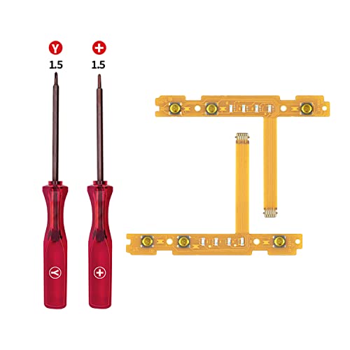 Mcbazel 交換用 NS Switch SR/SL左右同期ボタンリボンフレックスケーブルセット NS Switch Joy-Conコントローラ修理用スペアパーツ ジョイコン修理パーツ-修理ツール付き Mcbazel 交換用 NS Switch SR/SL左右同期ボタンリボンフレックスケーブルセット NS Switch Joy-Conコントローラ修理用スペアパーツ ジョイコン修理パーツ-修理ツール付き