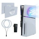 Mcbazel 新型 PS5 Slim用 RGB 交換用フェイスプレート USBハブセット 冷却口付き 放熱対策デザイン ディスク版/デジタル版用 PS5 Pr...