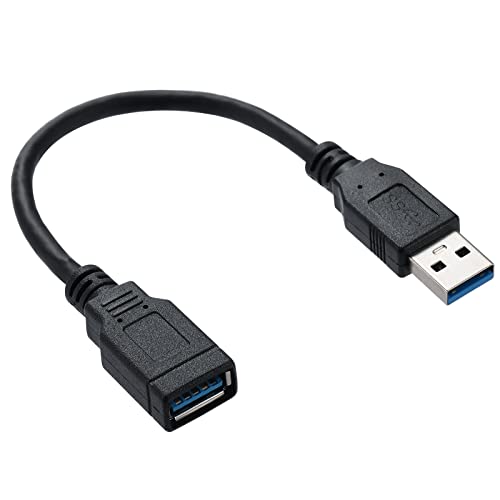 MZHOU USB 3.0 USBオスAからメスA高速標準USB延長ケーブル-エクステンダーからUSBハブ、黒0.2mのサムネイル