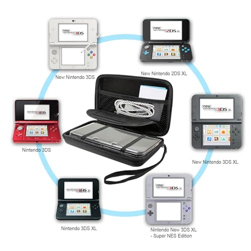 PGRTYOF 3DS 収納ケース、NEW3DS XL、NEW3DS LL、3DS XL、3DS LL対応収納ケース (赤)