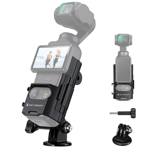 K&F Concept Osmo Pocket 3 拡張アダプター フレームマウント1/4ネジ穴マウント&幅広い拡張性DJI オズモポケット3 用マウントアダプター pocket 3 アクセサリー 1/4ネジ穴付きアダプター アクションカメラ用マウント クイックリリースJ型プレート付
