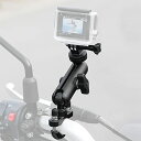 カメラマウントホルダー 360°回転 角度調整 ハンドルバー 1/4スレッドのカメラマウント付き カメラホルダー 自転車・バイク・オートバイクリップマウント GoProHero10/9/8/7/6/5/4アクションカメラなどのMotoバイクハンドルバー